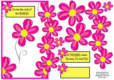 Pick of the Bunch Quick Card Front with Decoupage