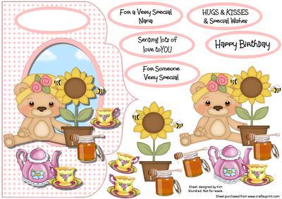 Teddy Bears Picnic Fancy Scallop Card Front