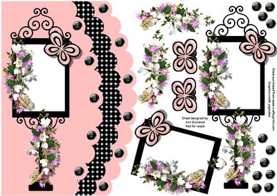 Butterfly Wishes Triple Scallop Card Front