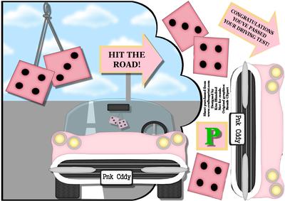 Hit the Road, 8 x 8 Scalloped Edge Topper