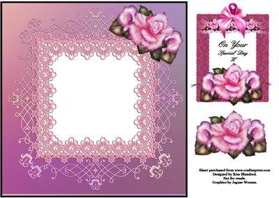 Special Things & Roses 8 x Insert, Tag & Decoupage