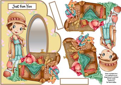 What to Wear? Scalloped Edge Card Front & Decoupage