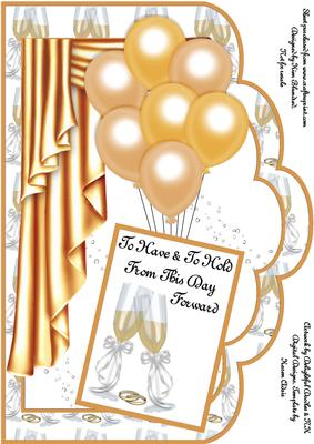 To Have & to Hold A4 Double Scallop Card Front