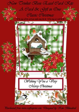 New Trinket Box Easel Card Kit - Classic Christmas