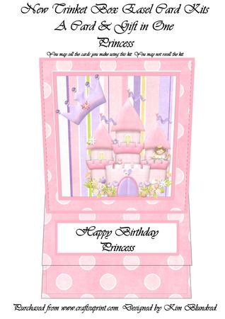 New Trinket Box Easel Card Kit - Princess