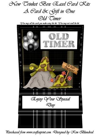 New Trinket Box Easel Card Kit - Old Timer