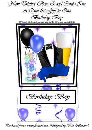 New Trinket Box Easel Card Kits - Birthday Boy