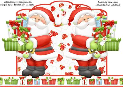 I Love Santa Shaped Quick Card