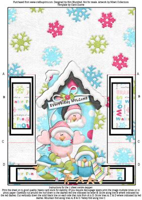 Merry Christmas Everybirdy - Single Sheet Centre Stepper