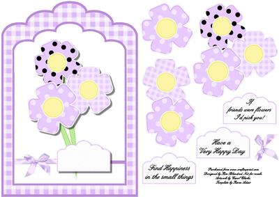 If Friends Were Flowers . . . Lilac, Scallop-top Card
