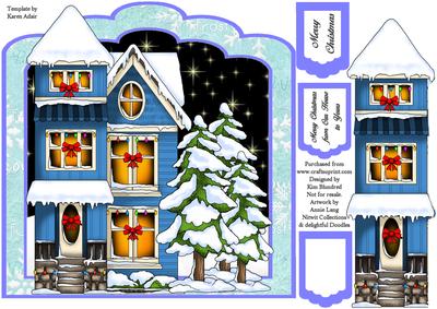 Merry Christmas from Our House - Large Shaped Card Front