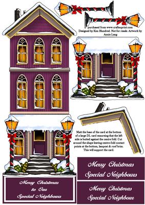 Merry Christmas Special Neighbours Large Dl Shaped Card