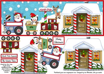 The North Pole Express Large Dl Landscape Card