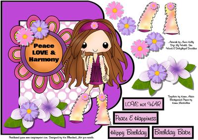 Hippy Birthday - Double Scallop Topper