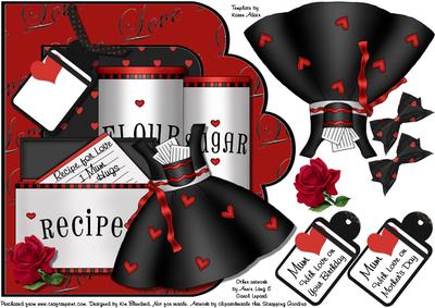 A Recipe for Love Mother's Day or Birthday Scallop Edge