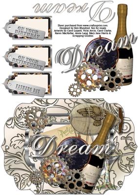 Dare to Dream - Large Tag-shaped Card Front