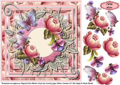 Florabundance 8x8 Card Topper and Decoupage