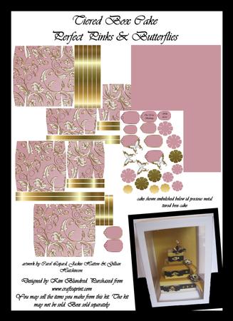 Tiered Box Card - Perfectly Pink & Butterflies