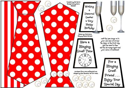 Diamond Geezer Tie-shaped Card Front