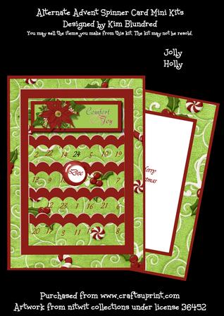 Jolly Holly - Alternate Advent Slider Card
