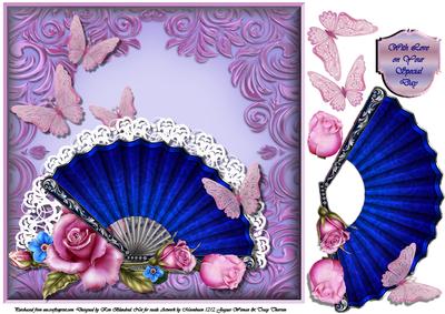 Victorian Lace Fanfare with Butterflies