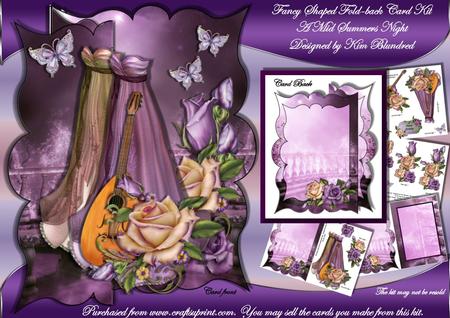 A Mid Summers Night - Fancy Shaped Fold-back Card