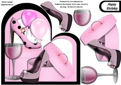 Spoilt for Choice - Girly Pink - Shaped Card