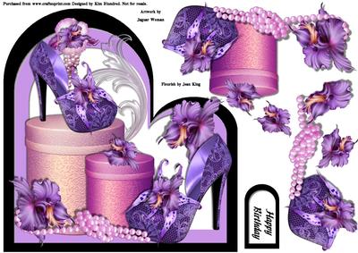 Spoilt for Choice - Lovely Lilac - Shaped Card