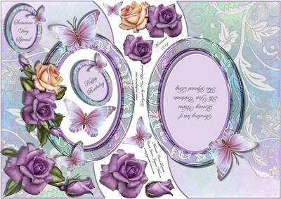 For the Love of Gardens - Shaped Topper, Insert & Decoupage