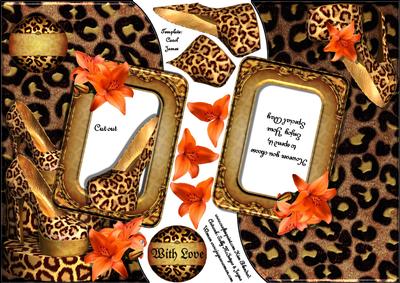 Wild at Heart - Shaped Topper, Insert & Decoupage