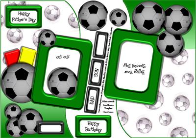 Football Fanatic - Shaped Topper, Insert & Decoupage