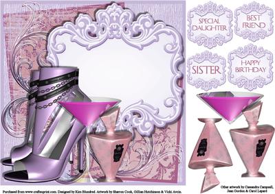 Large Fancy Panel - Ladies Night - Lavendar