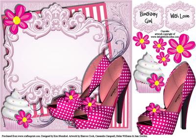 Large Fancy Panel - Pretty in Pink