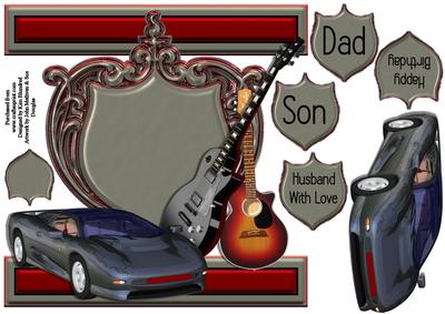 I Card Front Sheild Card Guitars & Cars