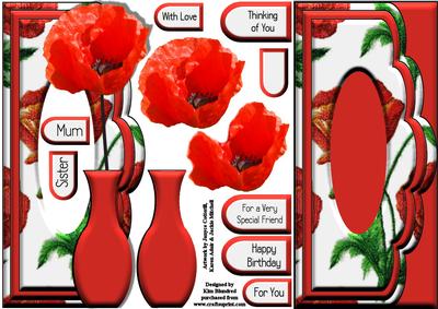Scalloped-edge Vase Aperture - Perfect Poppy