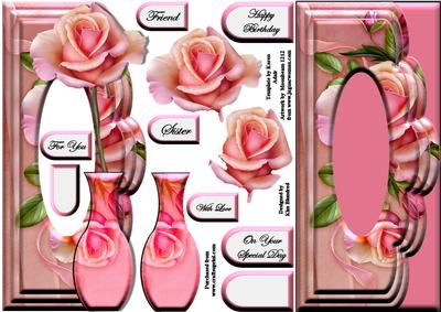 Scalloped-edge Vase Aperture - Pink Rose