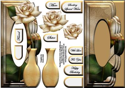 Scalloped-edge Vase Aperture - Antique Rose