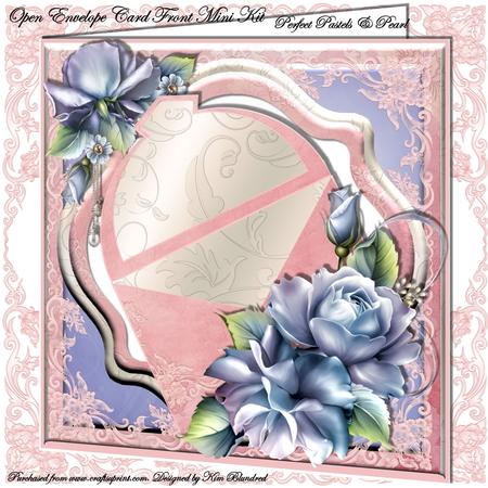 Open Envelope Card Front - Perfect Pastels & Pearl