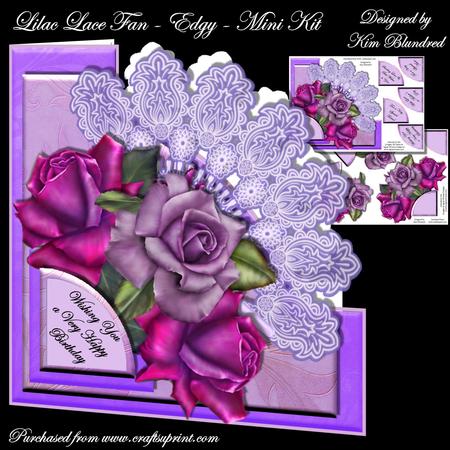 Lilac Lace Fan - Edgy - Mini Kit