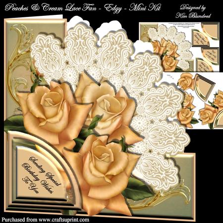 Peaches & Cream Lace Fan - Edgy - Mini Kit