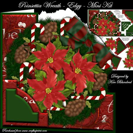 Poinsettia Wreath - Edgy - Mini Kit