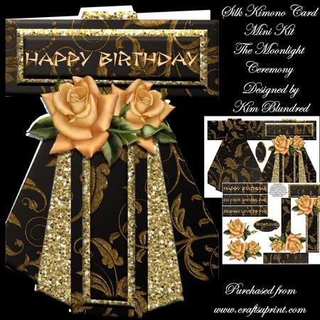 Silk Kimono Card - the Moonlight Ceremony - Mini Kit