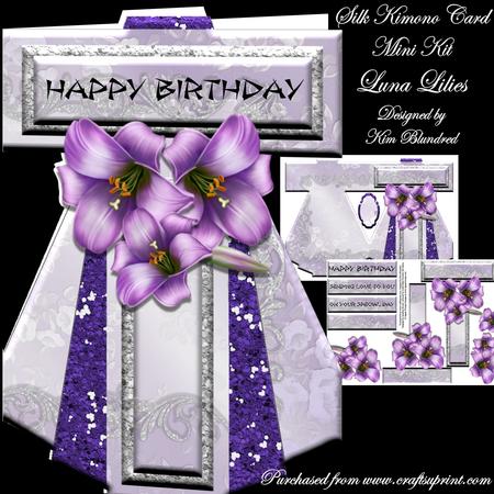 Silk Kimono Card - Luna Lilies - Mini Kit