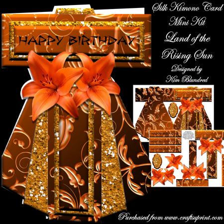 Silk Kimono Card - Land of the Rising Sun - Mini Kit