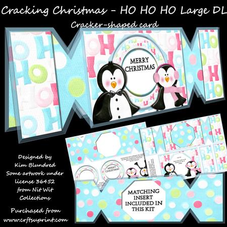 Cracking Christmas - Ho Ho Ho - Shaped Card Front