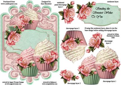 Simply Beautiful - Shaped Topper - Cupcakes