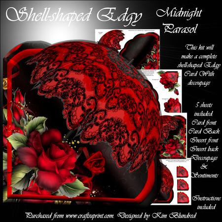 Shell Shaped Edgy - Midnight Parasol - Edgy