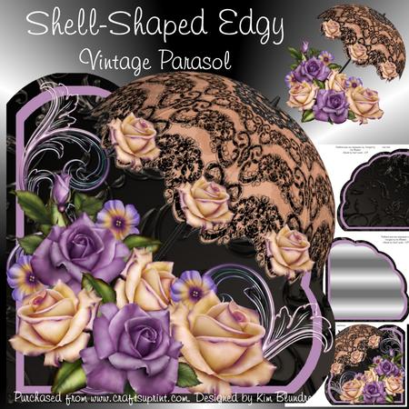 Shell Shaped Edgy - Vintage Parasol