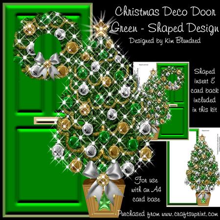 Christmas Deco Door Green