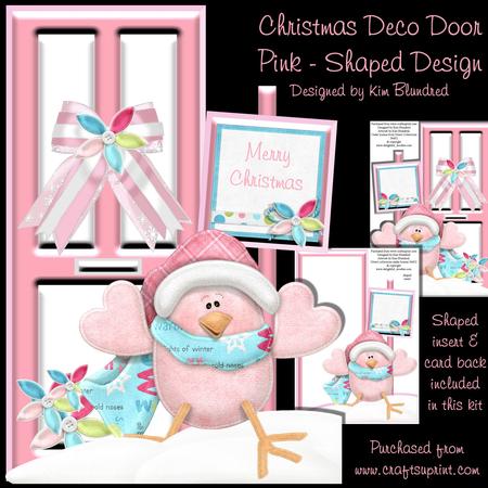 Christmas Deco Door Pink